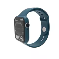 Smartwatch With Blue Strap Showing Car Graphic Time 1106 SOC 100 And RANGE