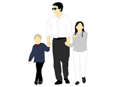 Modern game character cartoon man 3d model