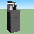 Two Black Coffee Makers As Daily Use Appliances On Kitchen Cabinets