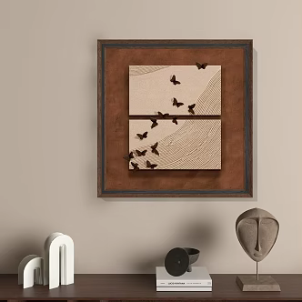 Middle Ancient Abstract Decorative Hanging Paintings 3d model