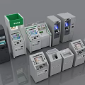 Public Facilities Featuring Various Self Service Terminals Payment Kiosks Information Machines And ATM Devices