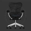 Ergonomic Office Chair With Mesh Backrest Black Seat Armrests And White Base Wheels
