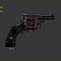 Black Revolver With Textured Grip And Metallic Finish In Still Life