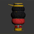 Multi layered Industrial Equipment With Gold Accents Black Layers Red And Green Sections