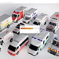 Diverse Utility Vehicles Including Ambulance and Rescue Models for Emergency Services