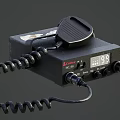 Cobra Industrial Radio Communication Device with Digital Display Knobs and Coiled Cable 3d model