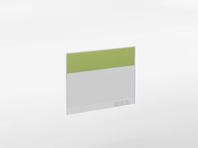 Minimalist Room Divider With Green And White Panel Design For Home Interior Decor 3d model