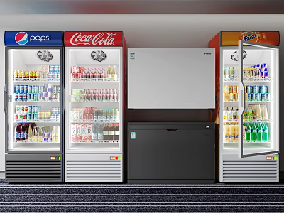Modern Commercial Freezer 3d model