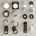 Various Modern Downlights And Spotlights In Black And White Designs For Indoor Lighting