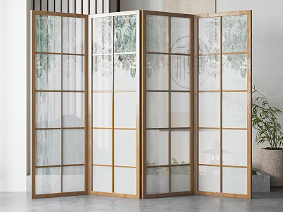 new chinese style screen 3d model