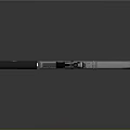 Futuristic Sci Fi Weapon With Scope Black Stock And Silver Mechanical Body