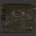 Vintage Wooden Storage Box With Metal Clasps Worn Surface And Handles