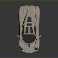 3D Rendered Beige Sports Car With Sleek Design Large Wheels And Transparent Roof