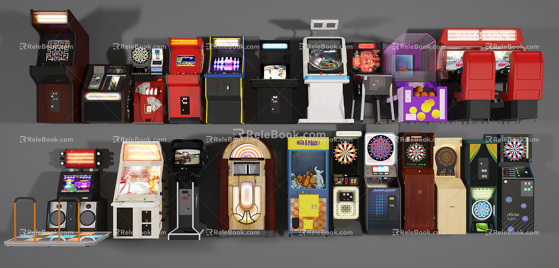 Modern game machine game machine clip doll machine 3d model