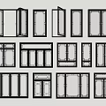 Window Broken Bridge Aluminum Alloy Window Casement Window Retro Window Floor-to-Ceiling Window Sliding Window 3d model