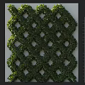 Elegant Green Vines Interwoven into Lattice Pattern for Wall Decoration with Hollow Design