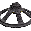 Large Circular Engine With Complex Mechanical Structure And Multi Arm Support Design 3d model