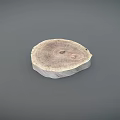 Natural Wood Slice with Smooth Stone Base for Decorative