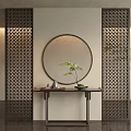 New Chinese style porch partition lattice partition 3d model