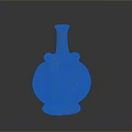 Yellow Ceramic Vase With Intricate Carved Patterns And Decorative Handles