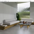 Modern Corner Sofa Multi-Person Sofa Card Seat Sofa 3d model