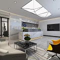 Modern Public Office Area Office Hall Front Desk Manager Room 3d model