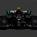 Black Formula 1 Race Car With PETRONAS RENAULT Logo And Driver Number 44