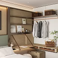 Modern display model room open cloakroom display cabinet 3d model