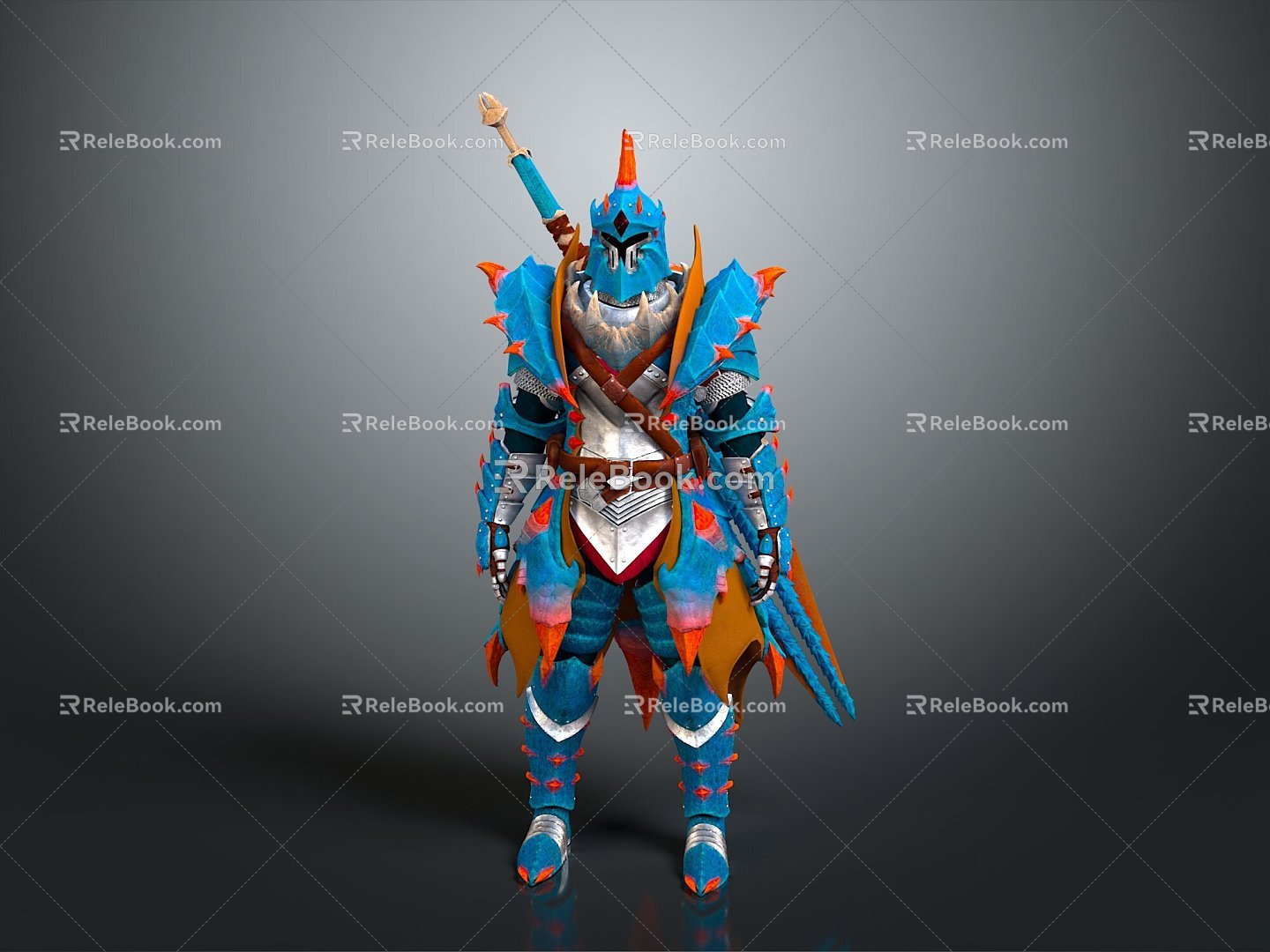 Cosplay Costume COSPLAY Costume Online Game Warrior Animation Costume Animation Costume 3d model