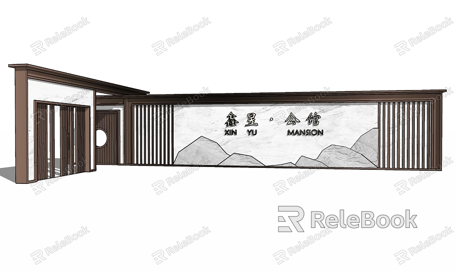 New Chinese style landscape wall model