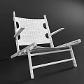 Minimalist Leisure Chair with Wooden Frame and Brown Leather Seat Sturdy Structure and Comfortable Armrests