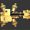 Yellow Multi legged Mechanical Robot With Excavator Arm And Heavy Duty Design