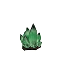 Decorative Ornament Set Featuring Sparkling Green Crystal Cluster With Natural Shape For Home Decor