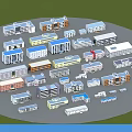 Various Modern Office Buildings with Different Designs and Architectural Styles