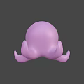 Cute Pink Octopus 3D Model Game Movie Character With Adorable Cartoon Features
