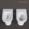 Modern White Ceramic Bathtub Design With Chrome Faucet And Smooth Surface