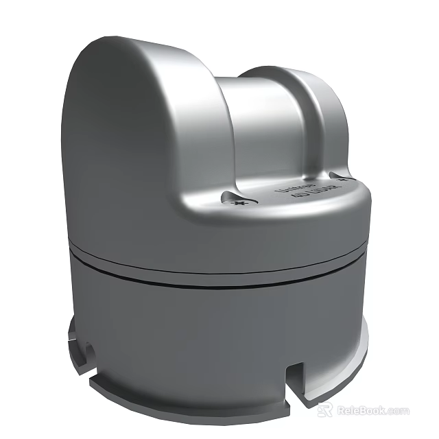 Silver Modern Device With Sleek Curved Surface And Control Interface Buttons 3d model 