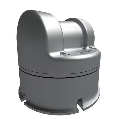 Silver Modern Device With Sleek Curved Surface And Control Interface Buttons 3d model