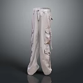 Light Colored Cargo Pants With Multiple Pockets And Loose Fit Style
