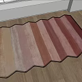 Modern shape carpet abstract shaped carpet 3d model