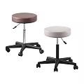 Brown Adjustable Office Chair With Padded Seat Backrest And Wheeled Base