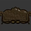Classic Ornate Sofa With Carved Wooden Frame And Soft Upholstered Seats