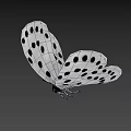 White Winged Black Spotted Butterfly Game Movie Character Design