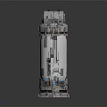 Industrial Mechanical Equipment With Metal Cylindrical Body Blue Light And Bracket Structure