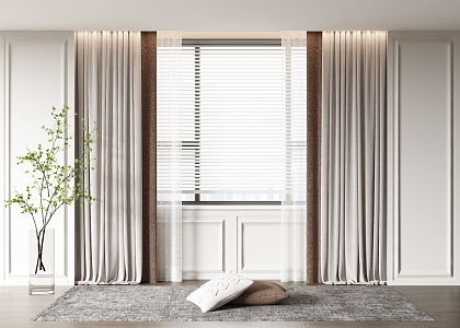 Modern Curtains 3d model