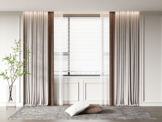 Modern Curtains 3d model