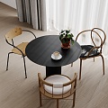 Modern Dining Table and Chair 3d model