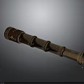 Scenic Landscape Viewing Using Brass Telescope with Black and Gold Decor