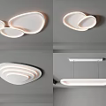 Unique Modern Ceiling Lights Featuring Cloud Oval And Layered Designs With Soft Glow 3d model
