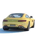 Yellow Mercedes Sports Car With Sleek Design Black Roof And Alloy Wheels